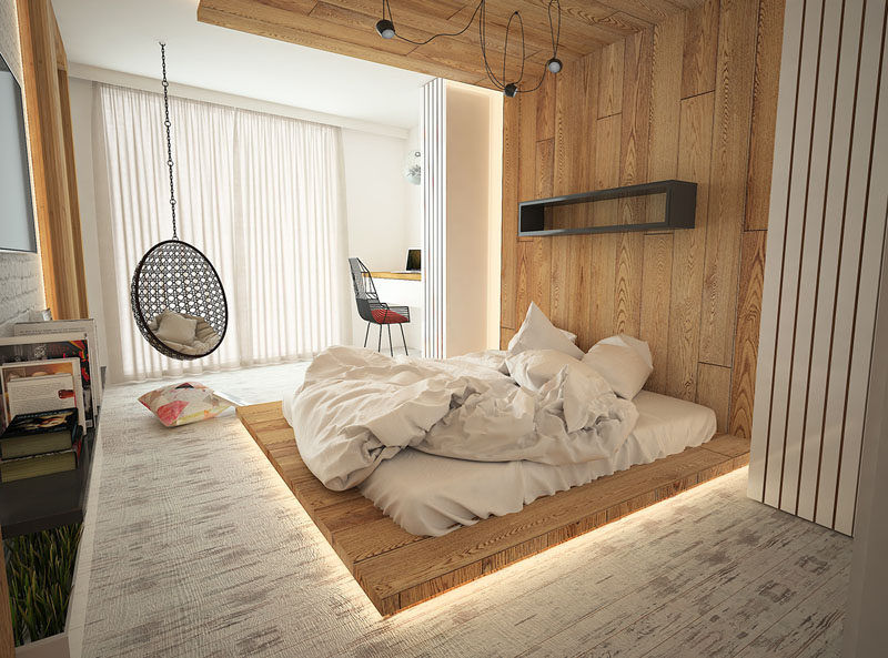 trang trí phòng ngủ không giường giúp tối ưu không gian