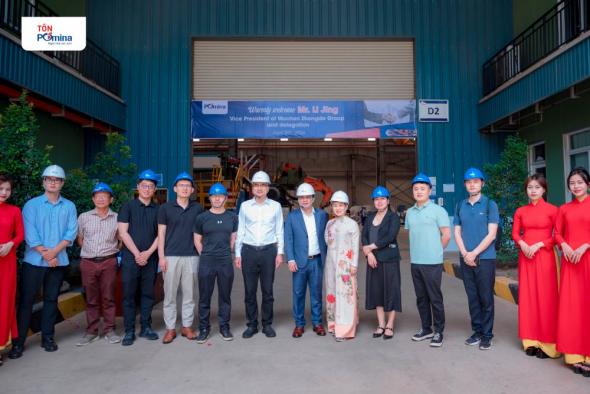 Pomina Flat Steel welcomes Mr. Li Jing, the leadership team from Wuchan Zhongda Group, to visit the factory.