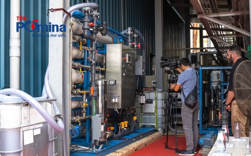 công nghệ khoa học sinh thái lọc nước thải tại nhà máy Tôn Pomina