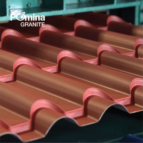 Tôn lạnh màu Granite - đỏ đậm