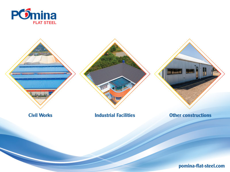 Application of steel roofing sheets