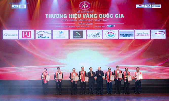 tôn pomina được vinh danh top 10 thương hiệu vàng quốc gia 2025