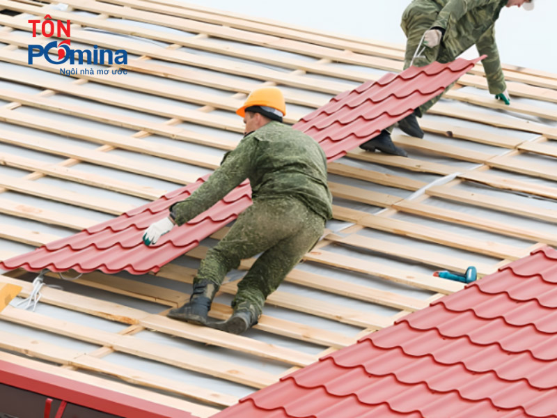 Thi công tôn giả ngói