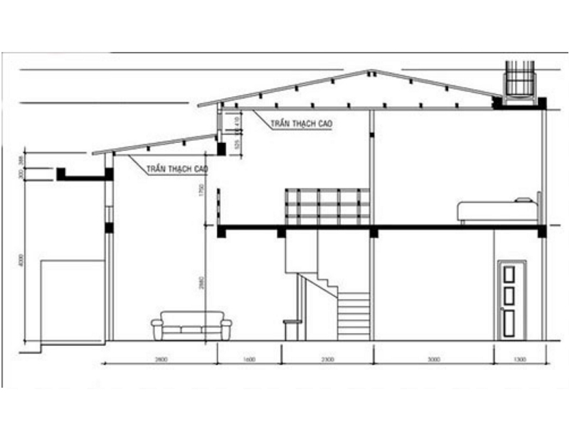 bản vẽ nhà cấp 4 gác lửng