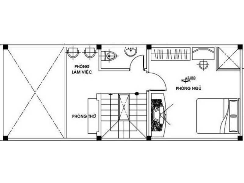 bản vẽ nhà cấp 4 gác lửng