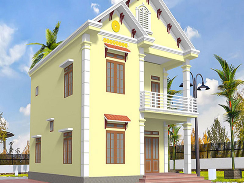 cách phối màu sơn mặt tiền nhà đẹp