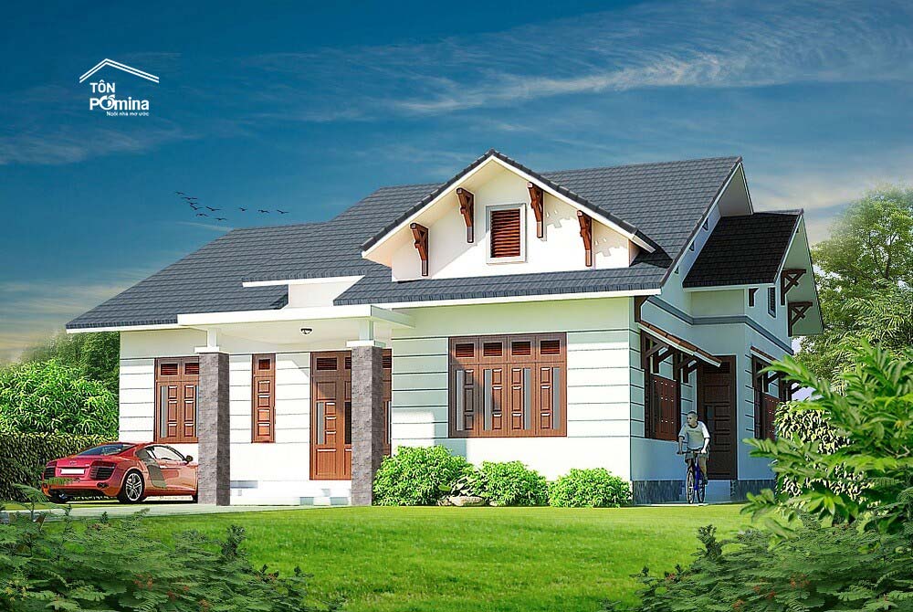 cách phối màu sơn mặt tiền nhà đẹp