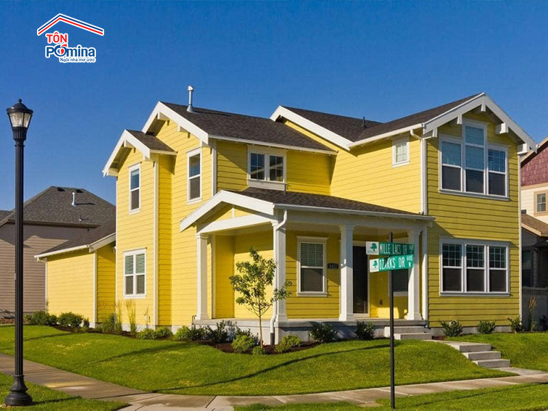 cách phối màu sơn tường ngoài trời