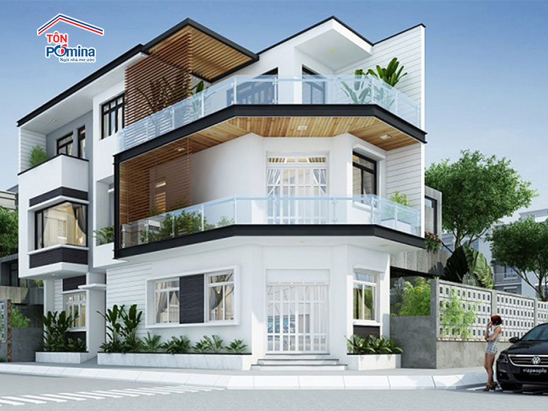 cách phối màu sơn tường ngoài trời