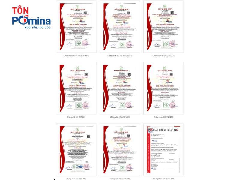 chất lượng tôn pomina