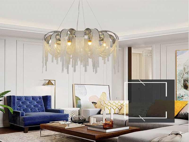 đèn trang trí phòng khách nhà cấp 4