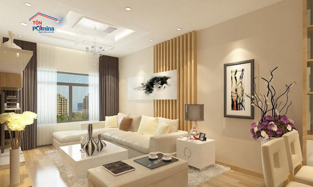 đèn trang trí phòng khách nhà cấp 4