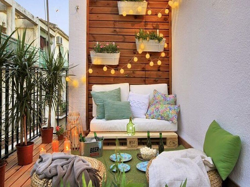 trang trí ban công chung cư
