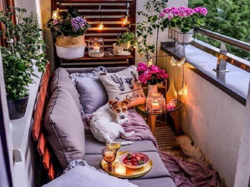 trang trí ban công chung cư