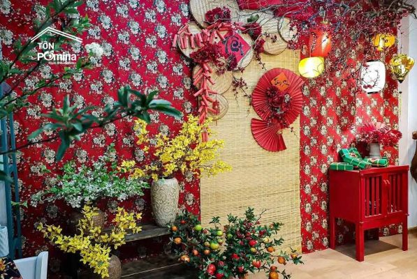 tôn pomina hướng dẫn cách trang trí nhà đón tết