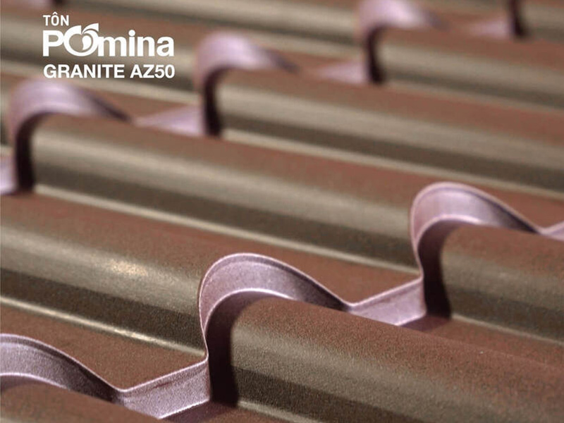 tôn lạnh granite màu nâu đất