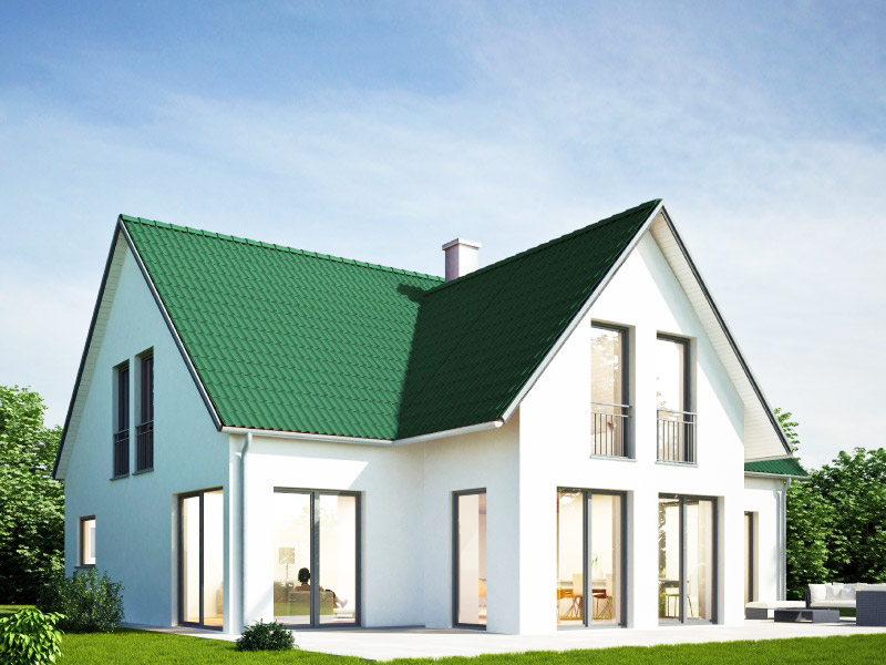 tôn giả ngói màu xanh rêu